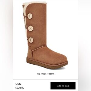 UGG Bailey Suede Button Triplet II Water-Repellent Tall Boots